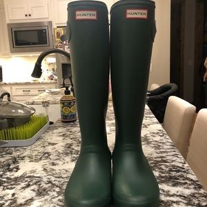 Green Original Hunter Rain Boots